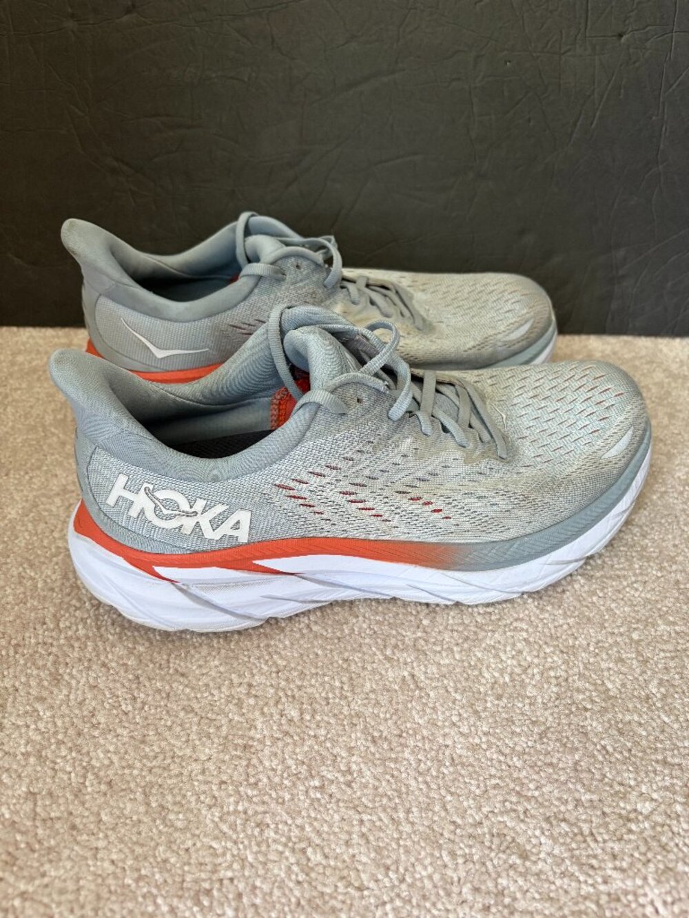 Hoka One One Clifton 8 Women's running Shoes size10.5 Blue Fog Plein Air 1121375
